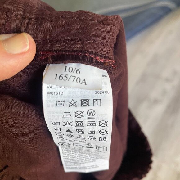 ALLSAINTS Women Val Linen Blend Cargo Trousers High Rise Cuff Ankles Sz 4 - Picture 6 of 6